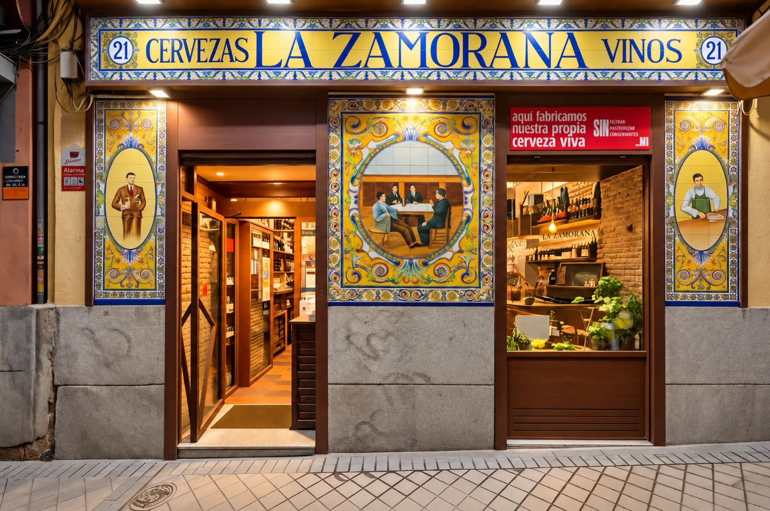 Fachada de azulejos de La Zamorana